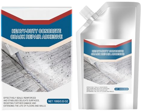 Professional Concrete Crack Filler and Adhesive,Waterproof Outdoor Repair for Walls,Brick,Stone,Patio Gaps,Self-Leveling Floor Compound,Tile Filler,Cement Glue Crack Sealer and Bonding Agent