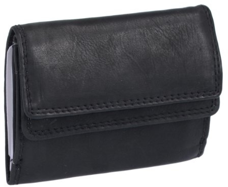 LEAS Minibörse Echt-Leder, schwarz Mini-Edition