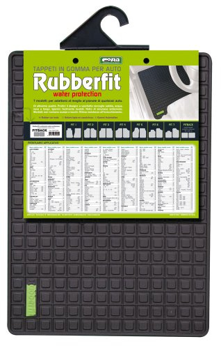 CORA 000134005 Coppia Tappeti Posteriori Rubberfit Fit-Back, Nero