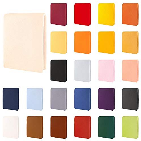 CelinaTex Aqua Wasserbett Boxspringbett Spannbettlaken 200x220-220x240 cm Natur Baumwolle Bettlaken Elastan