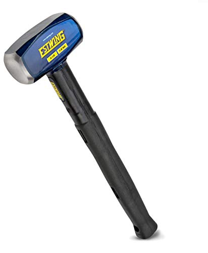 Estwing Vorschlaghammer mit hartem Gesicht, 2,7 kg für nach dem Autofahren, Steinbrüche, und Abbruch, 61 cm langer haltbarer Stahlgriff mit vulkanisierter Gummi-Abdeckung (1,8 kg Kopf x 40,6 cm Griff)