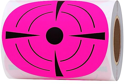 Hylabelest Zielwechsler, runde Selbstklebende Schießscheiben, Punkte, Etiketten, 7,62 cm, Fluoreszierendes Rosa
