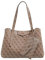 Guess Damen ECO Brenton GIRLFRIE Tasche, Latte Logo