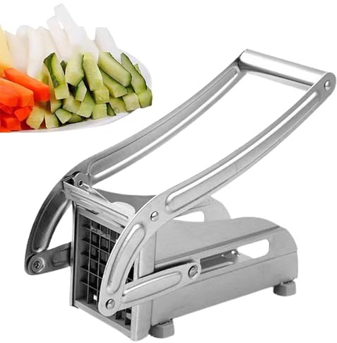 Cortador de patatas fritas - Picadora de patatas de acero inoxidable - Gadget de cocina multifuncional, cortadora de verduras, cortador de alimentos para patatas, zanahorias, pepinos