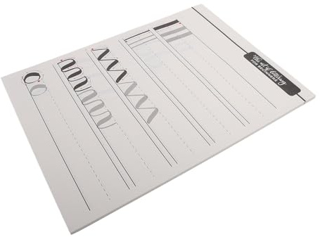 HEMOTON Cahier D'exercices de Calligraphie Anglaise, Cahier de Calligraphie pour Débutants, Papier Blanc Pliable sans Dommage, Léger, pour Personnaliser un Paquet à Main