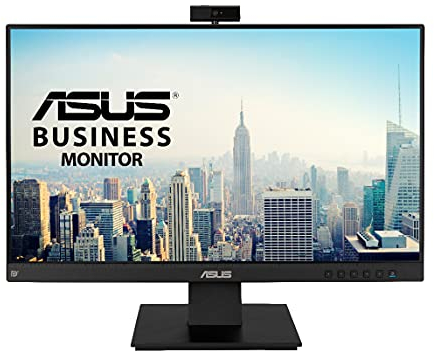 ASUS BE24EQK Business Monitor – 23.8 Inch, Full HD, IPS, Frameless, Full HD Webcam, Mic Array, Flicker free, Low Blue Light, HDMI