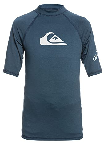 Quiksilver Kortärmad UPF 50 utslagsväst hela tiden pojkar 8-16 blå S/10