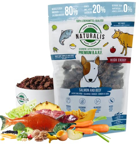 5kg Naturalis Smart 80 Lachs-Rind High Energy Trockenbarf Barf Hundefutter 100% Natur Lebensmittel-Qualität