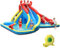 DREAMADE Aufblasbare Hüpfburg mit Wasserrutsche, Planschbecken & Wasserkanonen & Kletterwand, Krabbenförmig, Wasserpark Outdoor für Kinder 4-12 Jahre, 500X400X250cm (mit Gebläse)