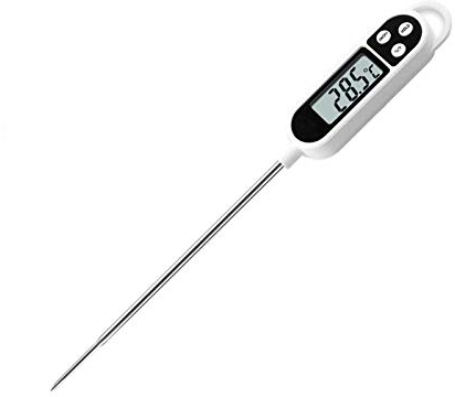rne, termometro a lettura istantanea Termometro da cucina digitale, termometro da cucina Sonda lunga Schermo LCD con spegnimento automatico Termometri da cucina per barbecue/carne/zucchero/latte/acqua