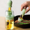GUOMIS Bouteille d'huile avec brosse, 2 en 1 brosse pour bouteille d'huile en verre, brosse pour grill en silicone pour la cuisine, la pâtisserie, les grillades, assistant de cuisine (1 pièce vert)