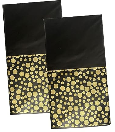 TAFACE Juego de 2 manteles de lujo y elegantes de 137 cm x 274 cm, diseño rectangular, de lunares, impermeable y resistente al aceite, ideal para pícnic, fiesta, boda