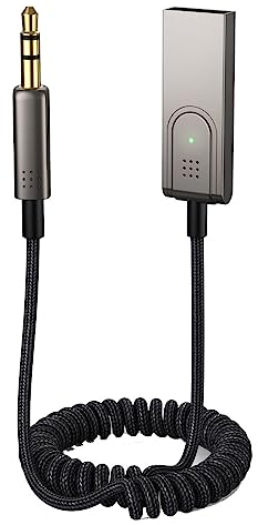 MMOBIEL Bluetooth AUX Adapter USB – 3.5mm AUX Bluetooth Car Adapter - AUX BT Adapter - USB-A Adapter to 3.5mm Jack with Microphone Wireless Receiver for Music and Handsfree Calling