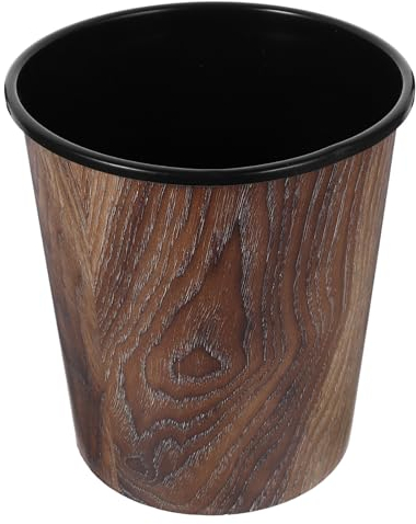 STOBAZA Poubelle Rustique en Imitation Bois pour Cuisine Petit Bureau Salle De Bain Poubelle Bac De Rangement des Déchets