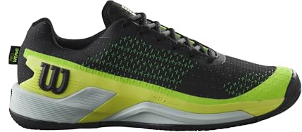 Wilson Rush Pro Extra Duty Tennisschuhe (Black Safety Yellow Green Gecko, EU Schuhgrößensystem, Erwachsene, Herren, Numerisch, M, 45 1/3)