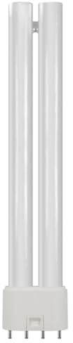 Crompton Lamps LED PLL 8W 2G11 Single Turn L-Type Direct to Mains (18W Equivalent) 3000K Warm White Opal 950lm 4-Pin Light Bulb