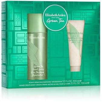 Elizabeth Arden Duo grönt te vattenparfym och kroppskräm set, fräsch och fruktig doft, lätt och livlig doft, present till kvinnor