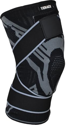 Tenace Jiu Jitsu Kniebandage, Kniebandage, Kompression und Polsterung für MMA, Kampfsport, Muay Thai, Judo, hohe Haltbarkeit und Leistung, Unisex (M)