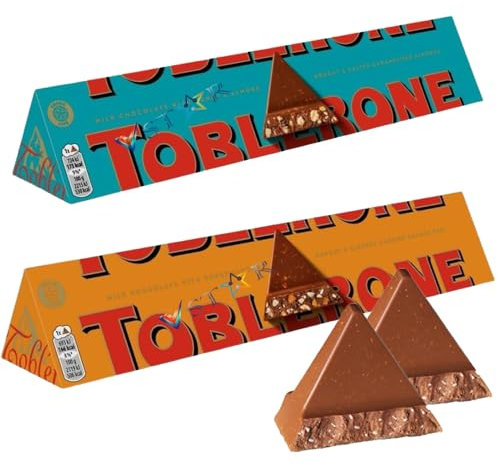 2 x Mixed Crunchy Almond & Orange Twist Chocolate Bars 360g | Perfect for Christmas Gifting & Sharing | Festive Chocolate Treats - Tbrn