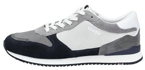 LLOYD Herren Halbschuhe Elmore, Männer Low-Top Sneaker, lose Einlage,schnürschuhe,schnürer,Business,Freizeit, Navy/Grey/White, 43 EU / 9 UK