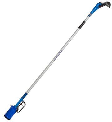 PATERLINI Svettatoio Potatura Rami Alti - Troncarami con Lama Uncinata o Lama Dritta - Forbicioni Pneumatici con Asta Fissa - Potatore Professionale, Cesoie per Rami (Lama Uncinata, Asta 0,5MT)