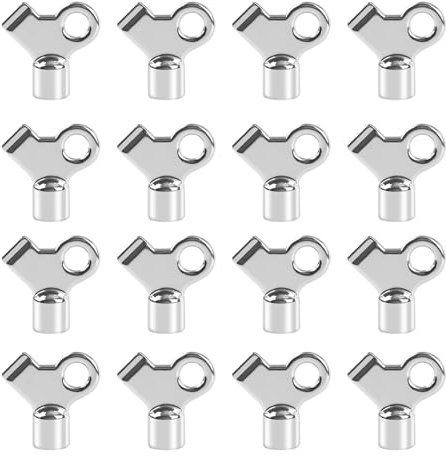 16 Pezzi Chiavi per Valvole di Sfiato del Radiatore, Chiavi per Valvole di Sfiato del Radiatore Chiavi per Valvole di Sfiato del Radiatore in Lega di Zinco Chiavi per Valvole del Gas in Metallo