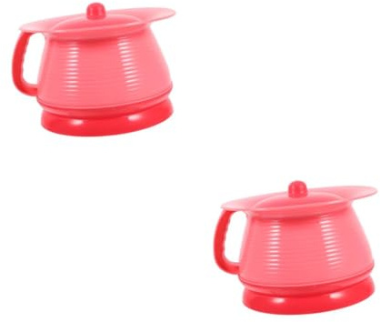 WRITWAA 2 Pezzi Toilette per secchi per urina Secchio vasino portatile vaso da camera da campeggio Potty per adulti toilette per auto per vaso da toilette plastica rosa