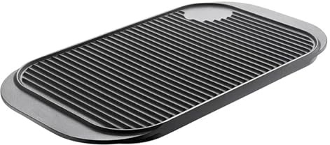 XIUsheUA Assiette à steak en fer Plaque de gril à steak en fonte épaissie et agrandie Poêle frire rectangulaire for barbecue Plateau Teppanyaki