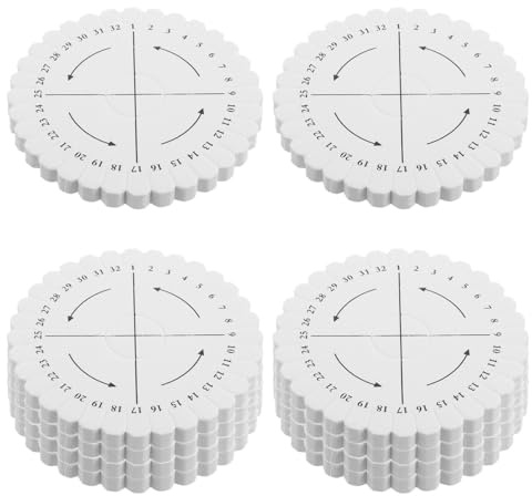 SHINEOFI Tablero de Trenzado Redondo Blanco 32 Ranuras, 20 Piezas