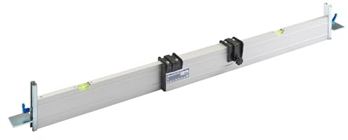 rabo infinitely adjustable screeding rail 0.80–1.40 m | C-rail adjustable 0–11 cm | incl. 2 adjustable height stops | professional screed leveling bar for concrete, screed and floor construction