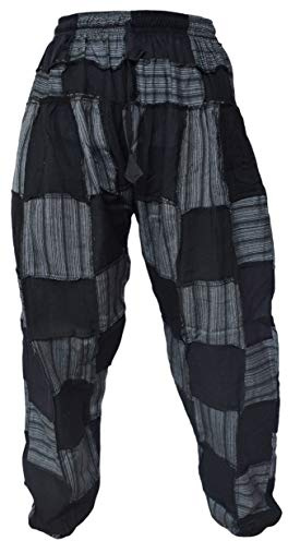 Gheri Bomull herr lapp Genie casual loungebyxor, Black Non Stonewashed, L/XL