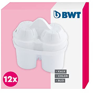 BWT Filterkartuschen SOFT FILTERED WATER EXTRA 12 Stück | Filterkartusche für Wasserfilter | Wasserfilterkartuschen | Filtert Kalk, Chlor, Blei & Kupfer | für Wasserhärte bis 14,9°dH geeignet