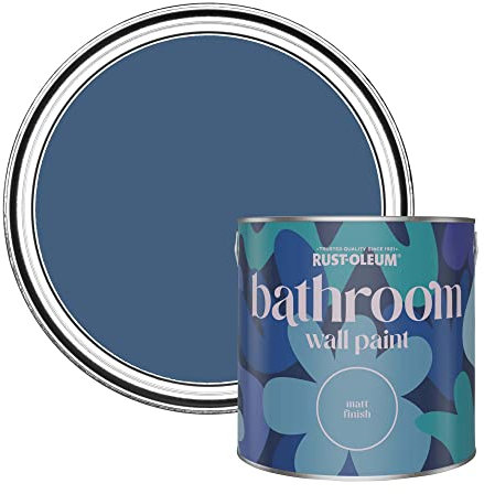 Rust-Oleum Blue Water-Resistant Bathroom Wall & Ceiling Paint - Blue Silk 2.5L