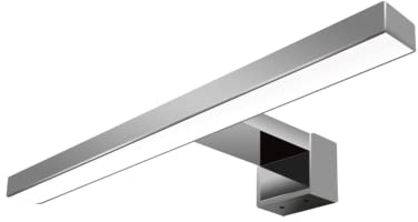 UBUD Lámpara Led Aplique Led para Espejo o Pared de Baño - 760lm - Medidas 300 x 110 x 40 mm - Protección IP44 - Luz Blanca 6000K - Color Cromado. (Ideal y Perfecto para Maquillar o Afeitar) (30 CM)