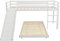 Azkoeesy 3ft Bunk bed with Slide, with Moveable Bed Frame, for Kid, Youth, Adult, White