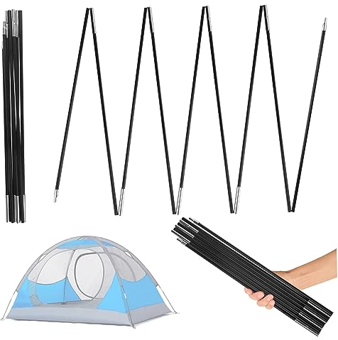 Zeltstangen Fiberglas Fiberglasstangen Zeltstangen Ersatz 8mm Länge Einstellbare Teleskop Teleskopstange Camping 18 Abschnitte die Markisenstangen 12 8 Fuß für Sonnensegel Rucksacke unterstützen