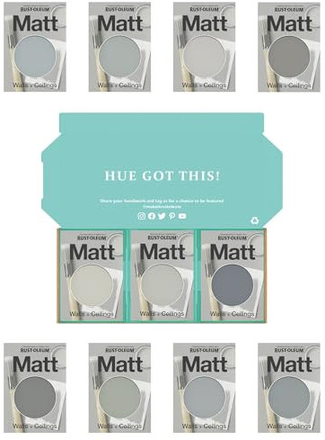 Rust-Oleum Wall Paint in Matt Finish - Dusky Greys Tester Box
