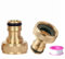 2 Pack Garden Hose Tap Connector - 3/4 inch Brass Female Threaded Tap Connector for Hosepipe, Threaded Faucet Adapter(set6)