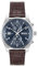 BOSS Chronograph Quarz Uhr für Herren Kollektion SKYTRAVELLER mit Dunkel-Braunes Lederarmband - 1514194