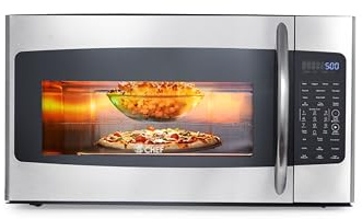 Commercial Chef 1.7 Cu. Ft. Over-The-Range Convection Microwave Oven, 1000 Watt Microwave with 10 Power Levels, 1400W Convection Oven with Air Fryer，CHMRC17GS, Stainless Steel