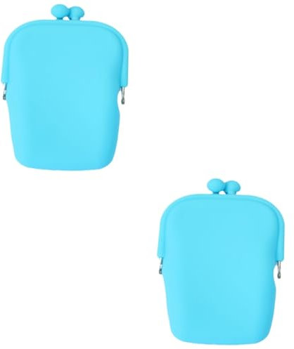 GLSTOY 2 Pz borsa portamonete borsa da toilette per bambini portafoglio per ragazze cosmetico borse sacchetti di stoccaggio silica gel bustine pochette trucchi borsa cosmetica in silicone