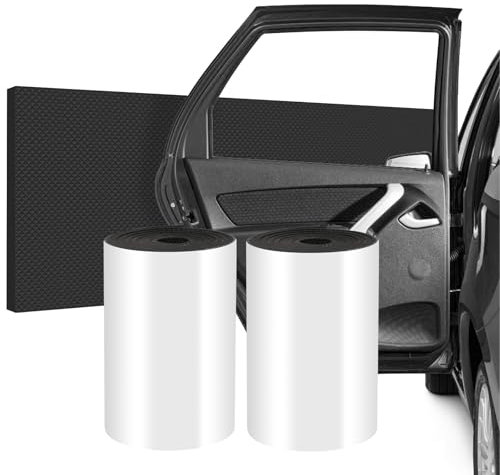 ROELLY 2X Kantenschutz Selbstklebend, Garagen Wandschutz, 2mx20cmx6,5mm Wandschutzfolie Selbstklebend, Schaumstoff Selbstklebend, für Garagenwände Gegen Autokratzer, Schwarz
