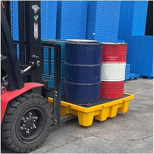 Vassoio A Prova Di Versamento Vassoio Per Versamento Del Serbatoio Dell'olio Piattaforme Di Contenimento Delle Fuoriuscite Vassoio Di Contenimento Vasca Modulare Ind(Size:67x67x15cm,Color:Giallo)