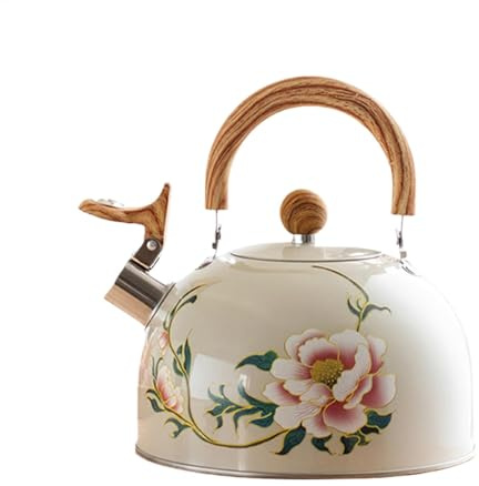 Bouilloire Sifflet Bouilloire Bouilloire Bouilloire 3L avec Poignée Vintage pour Poêle Décoration de Maison Cuisine Ouverture de Maison Noël Nouvel An