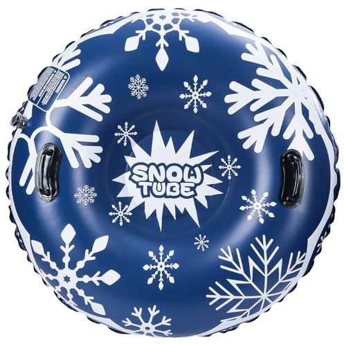 Luge Gonflable, Diealles Shine 120CM Luge Gonflable Neige pour Adulte Enfant, Luge pour Les Loisirs d'hiver en Plein Air