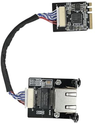WayPonDEV M.2 A E-nyckel till 2,5 Gigabit Ethernet-modul, i225 i226 2,5 G Ethernet-server NIC, 10/100/1000/25000 Mbps RJ45 LAN, multi-Gigabit M.2 nätverkskort (i26 M.2 A+E Key) ,20 cm)
