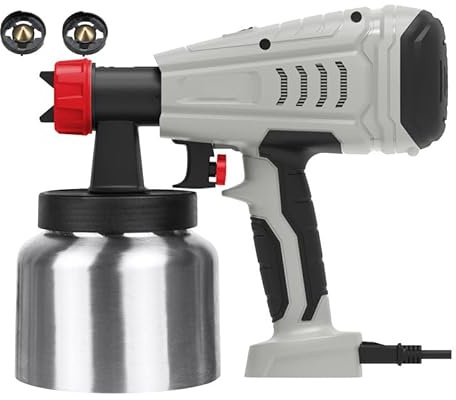 Pulverizador de pintura eléctrico con botella de 800 ml y boquillas para hornear, muebles y decoración de granja