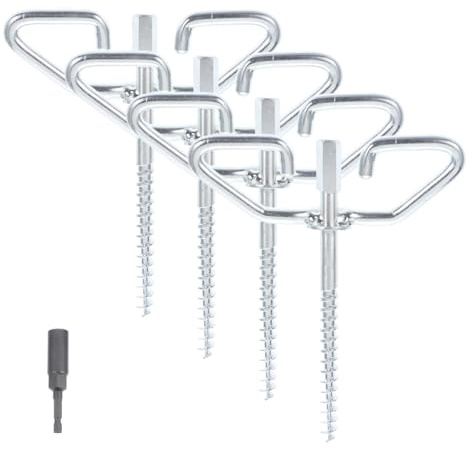 STOBAZA Electric Ice Anchors with Manual Drill Kit Tent Ground Stakes for Fishing Shelter Lightweight High-Strength Ice Fishing Equipment for Secure Outdoor Anchoring