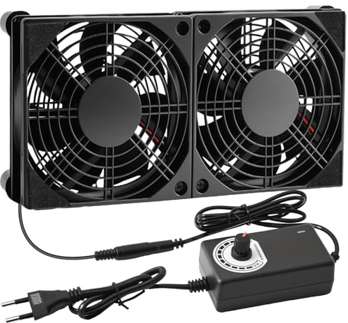 Silkwish 240 mm fläkt 12 V husfläkt, datorfläkt med hastighetskontroll, AC 220 V-240 V fläkt, PC-fläkt, borstlös kylfläkt för PC dator laptop TV-box router chassi skåp server