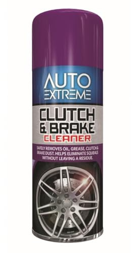 Clutch & Brake Cleaner Spray 400ml – Fast Drying Brake Cleaner Aerosol, Powerful Degreaser for Disc Brakes & Clutches, Removes Oil, Grease, Brake Dust, Residue-Free, Reduces Brake Squea